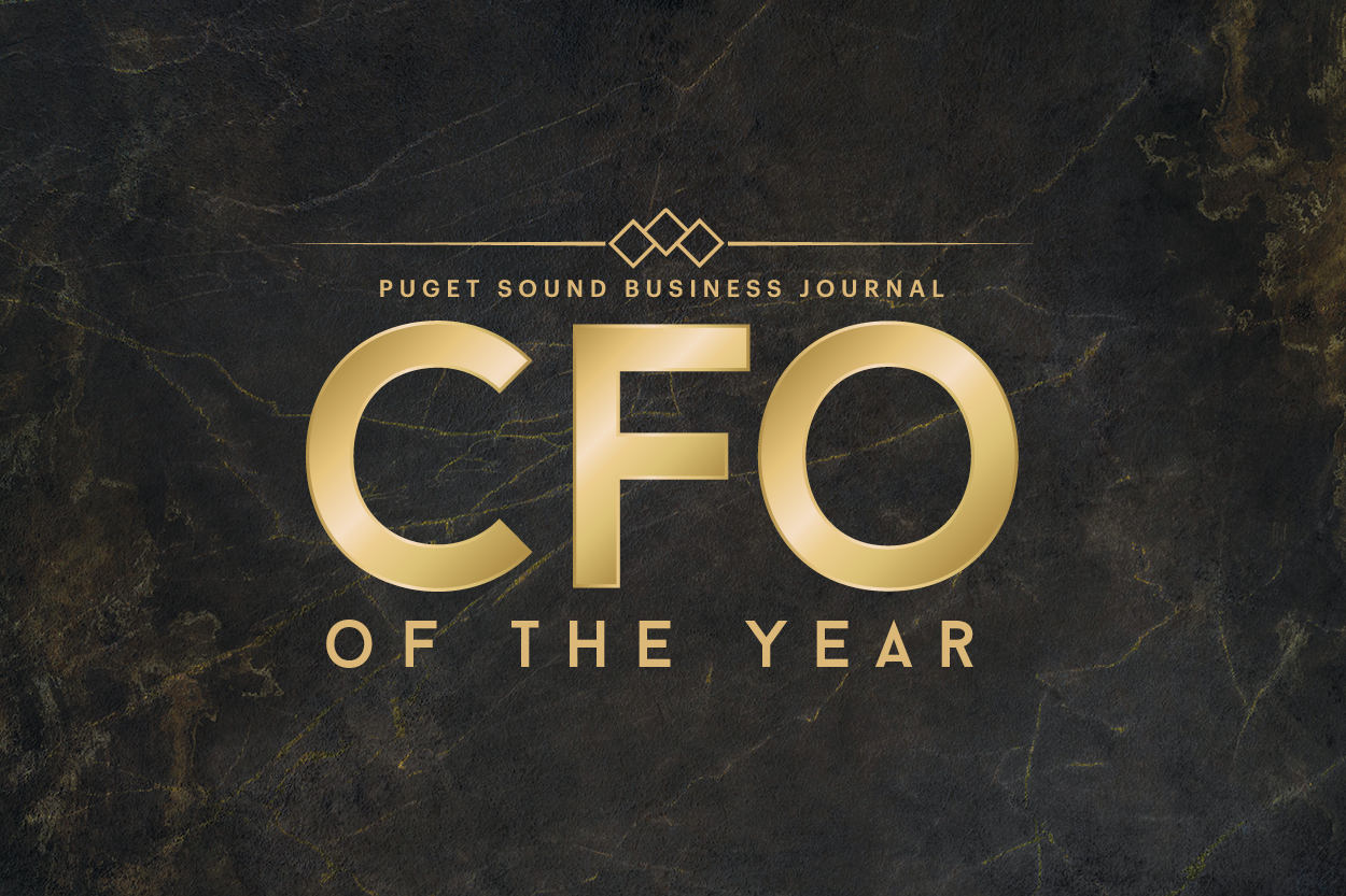 Puget Sound Business Journal CFO of the Year award graphic.