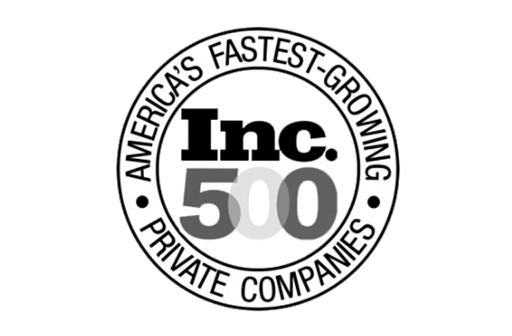 Inc. 500 award seal reading America's Fastest-Growing Private Companies.