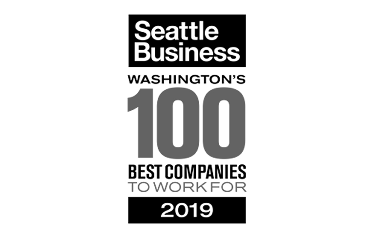 Seattle Business magazine Washington's 100 Best Companies to Work For 2019 award logo.